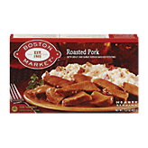 Boston Market Home Style Meals&nbsp;Roasted Pork&nbsp;w/Gravy & Garlic Redskin Mashed Potatoes Full-Size Picture